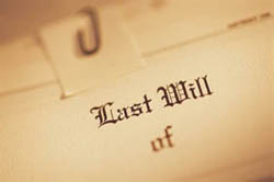 Image of a Last Will & Testament.